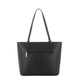 Lancaster – Sac cabas épaule-noir- Smooth-refente de cuir de vachette lisse