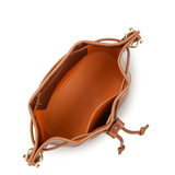 Lancaster – Sac Bourse-Alba Double- Couleur Camel / Orange-Cuir de vachette grainé