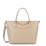 Lancaster – Sac cabas- Maya Double KBA- Beige foncé-cuir vegan