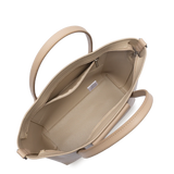 Lancaster – Sac cabas- Maya Double KBA- Beige foncé-cuir vegan