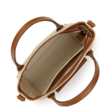Lancaster – Mini sac cabas- Canvas KBA-Beige / Cognac