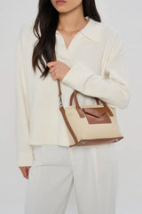 Lancaster – Mini sac cabas- Canvas KBA-Beige / Cognac