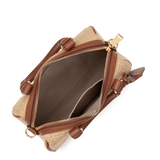 Lancaster – Sac polochon- Mini Osier-Cognac-osier