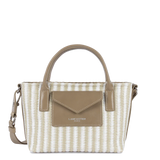 Lancaster – Mini Sac Cabas-KBA Marinère Osier- Beige