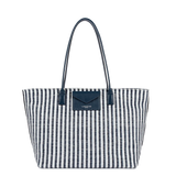 Lancaster – Sac cabas épaule- KBA Marinière Osier- Bleu