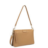 Lancaster- Grande Pochette- Dune- Camel-Cuir de vachette grainé