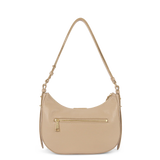 Lancaster- Sac Hobo- Dune-Beige Foncé-Cuir de vachette grainé