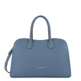 Lancaster- Sac à main-Donna Hopper- Bleu Jeans-cuir de vachette lisse