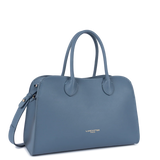 Lancaster- Sac à main-Donna Hopper- Bleu Jeans-cuir de vachette lisse