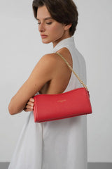 Lancaster- Sac Trotteur- Milano Ana-Corail-Cuir de vachette grainé