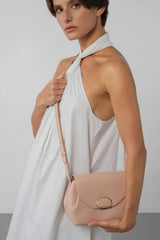 Lancaster – Petit sac trotteur- Milano Pia- Nude-Cuir de vachette grainé