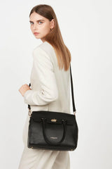 Lancaster – Sac à main- Milano Cosmos- Noir-Cuir de vachette grainé
