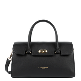 Lancaster – Sac à main- Milano Cosmos- Noir-Cuir de vachette grainé