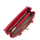 Lancaster – Sac à main- Milano Cosmos- Rouge-Cuir de vachette grainé