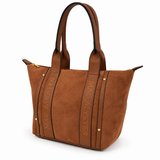Mac Alyster- Sac cabas- ABRIELLE DAIM- Marron