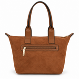 Mac Alyster- Sac cabas- ABRIELLE DAIM- Marron