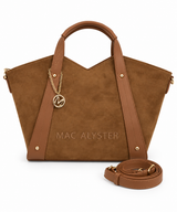 Mac Alyster- Petit sac cabas -ALYS DAIM- marron