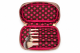 Nicole Lee-Coffret cadeau- 5 pinceaux de maquillage avec trousse zippée-Travel in Fashion