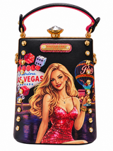 Nicole Lee-Pochette ornée de pierres façon diamant-Las Vegas-Noir