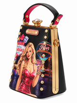 Nicole Lee-Pochette ornée de pierres façon diamant-Las Vegas-Noir