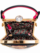 Nicole Lee-Pochette ornée de pierres façon diamant-Las Vegas-Noir