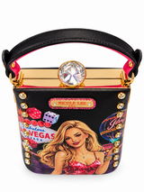 Nicole Lee-Pochette ornée de pierres façon diamant-Las Vegas-Noir