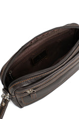 Hexagone- Pochette Dragonne- Félin - Marron