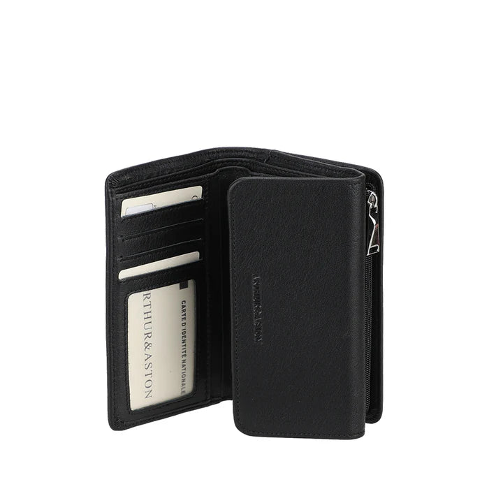 ARTHUR ET ASTON PORTEFEUILLE  COMPACT CUIR ANGE ROUGE 2528-239