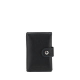 Arthur & Aston- Petit Porte-cartes à pression- Ange - Noir fil bleu