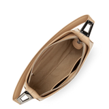 Lancaster- Sac Rectangle- Suave Ace- Beige Foncé-Refente de cuir de vachette lisse