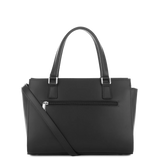 Lancaster – Sac à main-Smooth- Noir-refente de cuir de vachette lisse