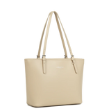 Lancaster Sac Cabas Épaule Beige – Cuir de Vachette Lisse -Smooth