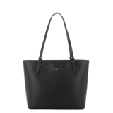 Lancaster – Sac cabas épaule-noir- Smooth-refente de cuir de vachette lisse