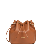 Lancaster – Sac Bourse-Alba Double- Couleur Camel / Orange-Cuir de vachette grainé