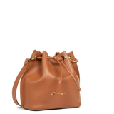 Lancaster – Sac Bourse-Alba Double- Couleur Camel / Orange-Cuir de vachette grainé