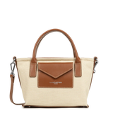 Lancaster – Mini sac cabas- Canvas KBA-Beige / Cognac