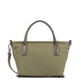 Lancaster- Mini Sac Cabas- Canvas KBA- Kaki- Coton