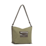 Lancaster – Sac seau- Canvas KBA- Kaki-Coton garni de cuir de vachette