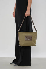 Lancaster – Sac seau- Canvas KBA- Kaki-Coton garni de cuir de vachette