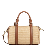 Lancaster – Sac polochon- Mini Osier-Cognac-osier
