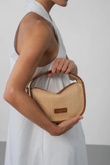 Lancaster – Petit sac besace- Mini Osier- Cognac-Osier