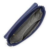 LANCASTER : sac cuir forme baguette avec bandouliere , reference 531-004 bleu roi