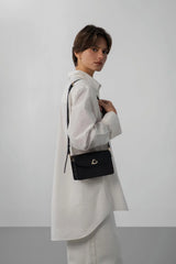 Lancaster – Pochette- Paris Philos- Noir-Cuir de vachette lisse