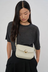 Lancaster- Petit Sac Trotteur- Paris Philos-Ecru-Cuir de vachette lisse