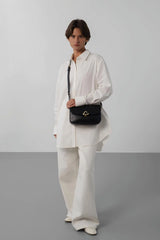 Lancaster-Sac trotteur- Paris Philos-Noir-Cuir de vachette lisse
