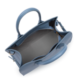 Lancaster- Sac à main-Donna Hopper- Bleu Jeans-cuir de vachette lisse