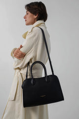 Lancaster – Sac à main- Donna Hopper- Noir-Cuir de vachette lisse