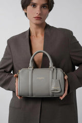 Lancaster – Sac polochon- Milano Ana- Mastic-cuir de vachette grainé