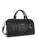 Lancaster – Grand Sac Polochon- Milano Ana- Noir- cuir de vachette grainé