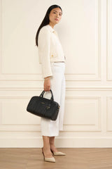 Lancaster – Grand Sac Polochon- Milano Ana- Noir- cuir de vachette grainé